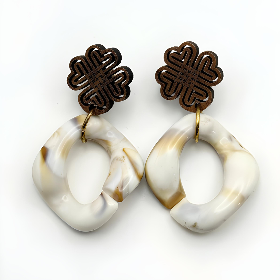 Pendientes Artesanales de madera