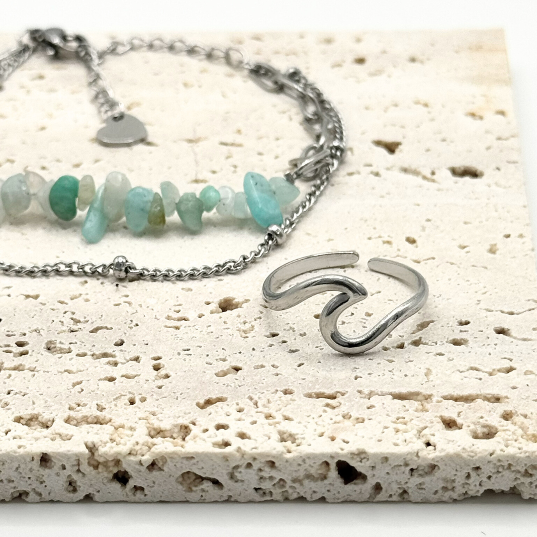 Anillo Ola Diamara + Pulsera