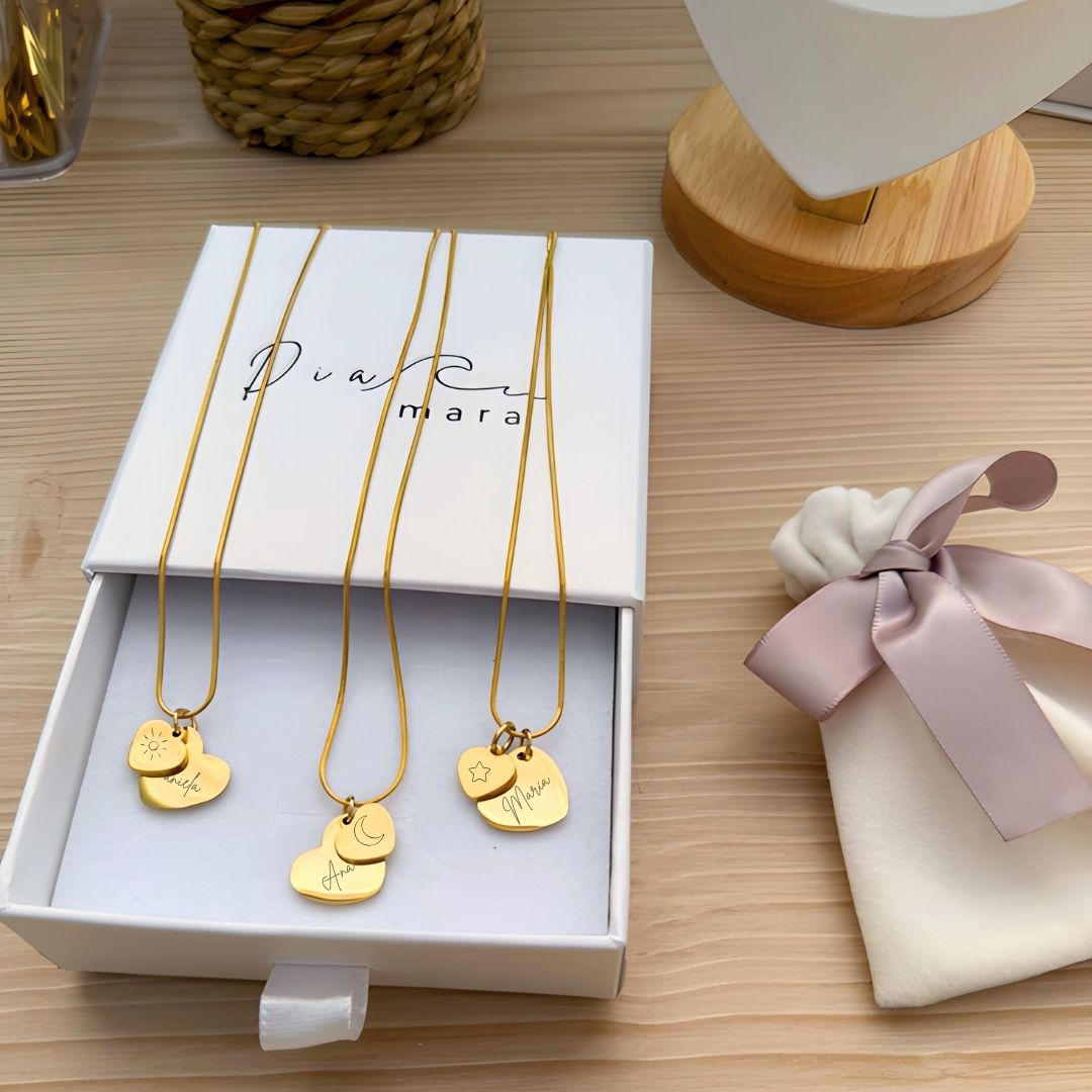 Collar Corazones Personalizados