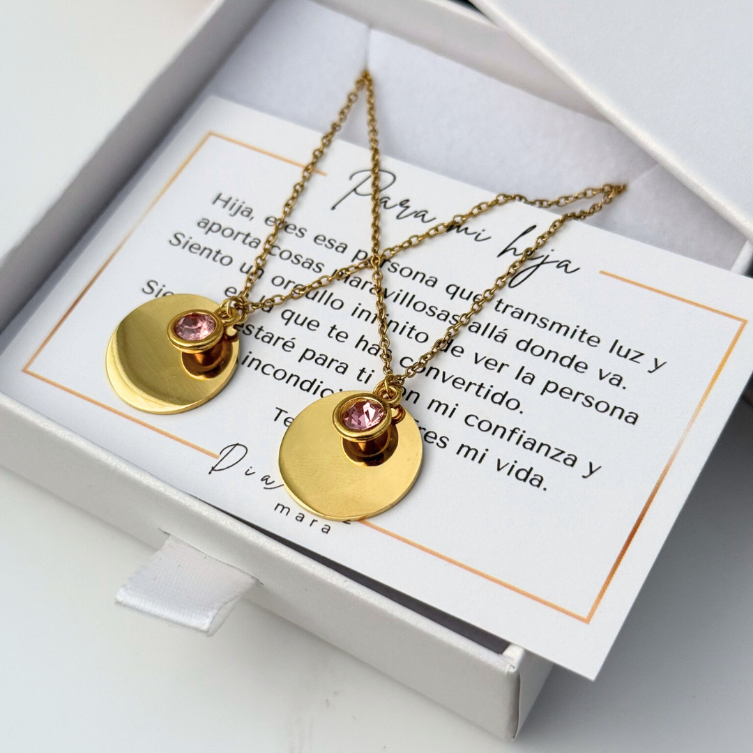 Collar Placa Redonda 2x1