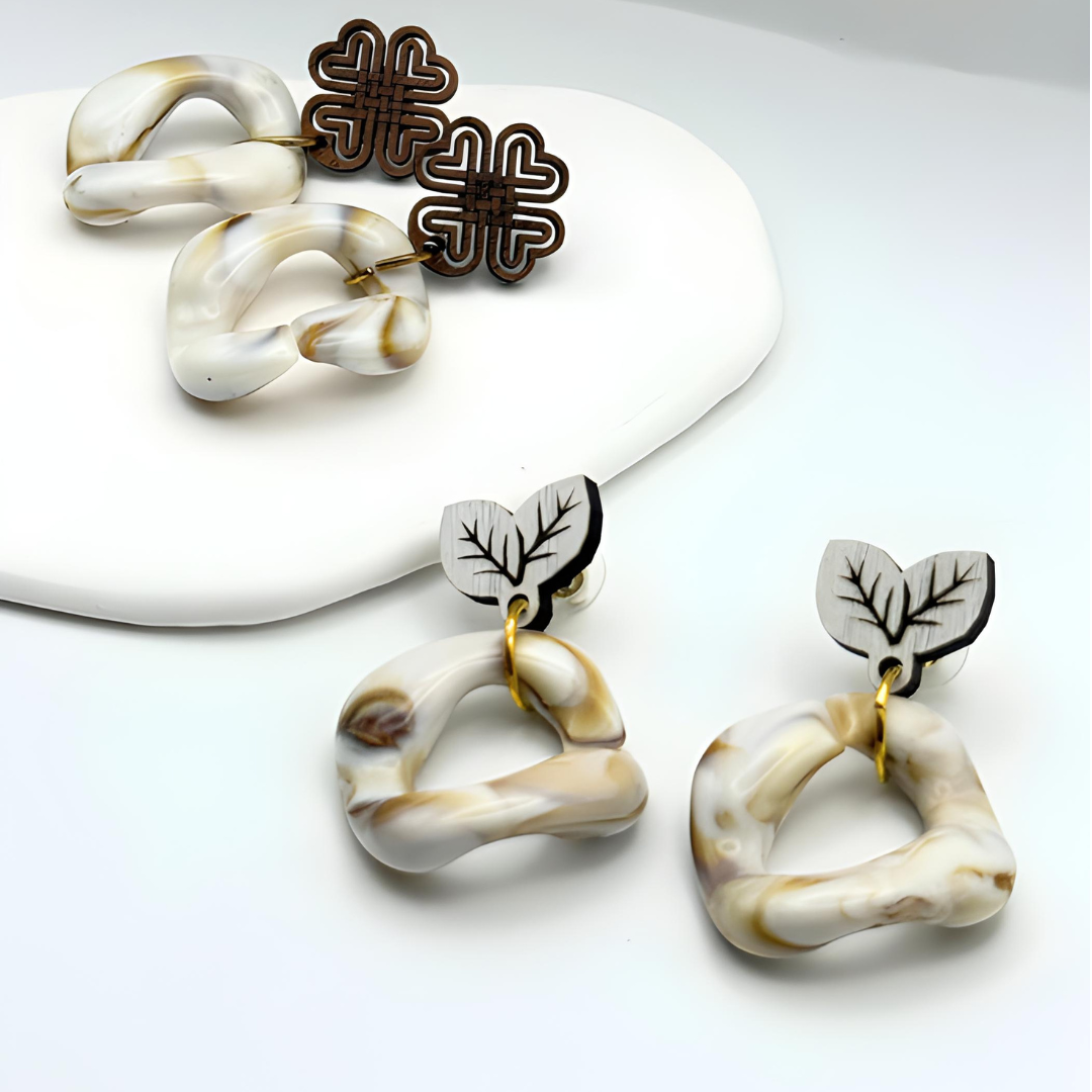 Pendientes Artesanales de madera