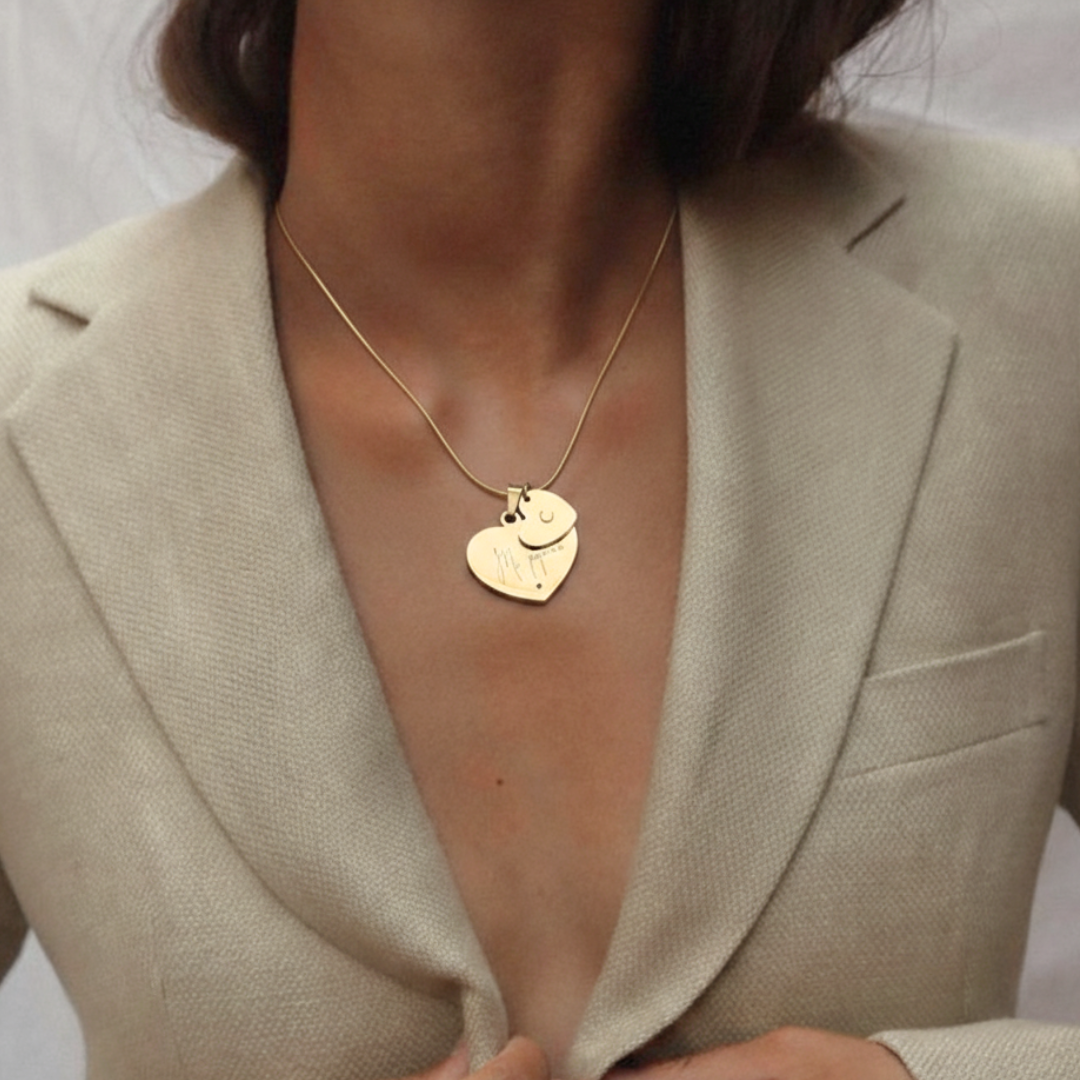 Collar Corazones Personalizados